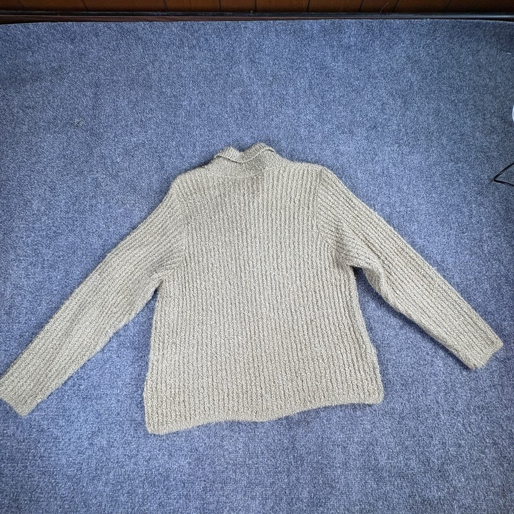 90s Y2K Sarah Arizona‎ Cardigan Women M Beige USA Soft Textured Cottagecore VTG - Picture 7 of 13